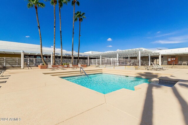 view of patio / terrace with a pergola