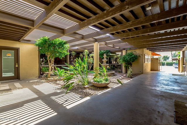 view of patio / terrace with a pergola