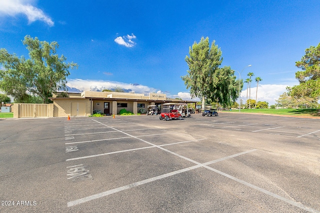 view of parking / parking lot