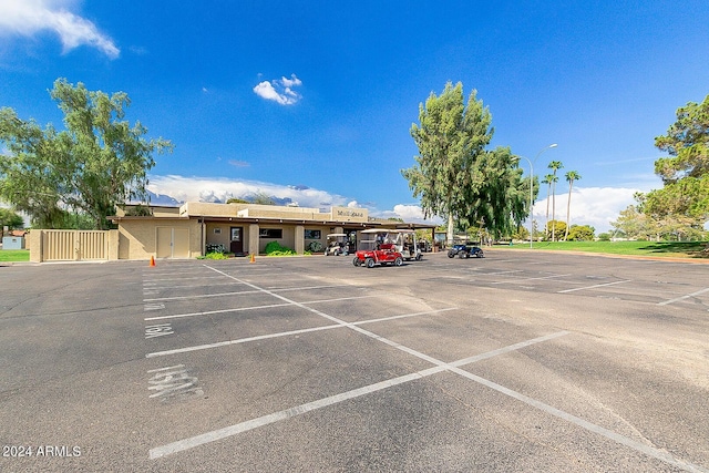 view of uncovered parking lot