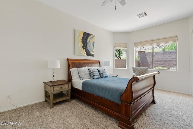 3026 W Silver Fox Way, Phoenix, AZ 85045 - bedroom featuring light colored carpet and ceiling fan
