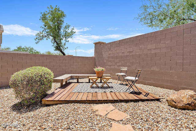 3026 W Silver Fox Way, Phoenix, AZ 85045 - fenced backyard with a deck