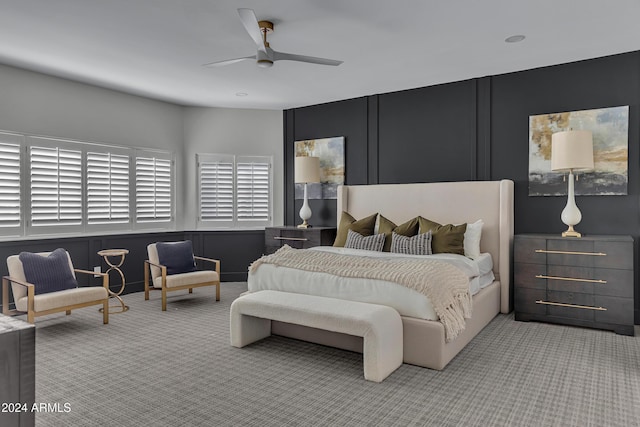 3800 E Lincoln Dr Unit 42, Phoenix, AZ 85018 - bedroom featuring carpet flooring and ceiling fan