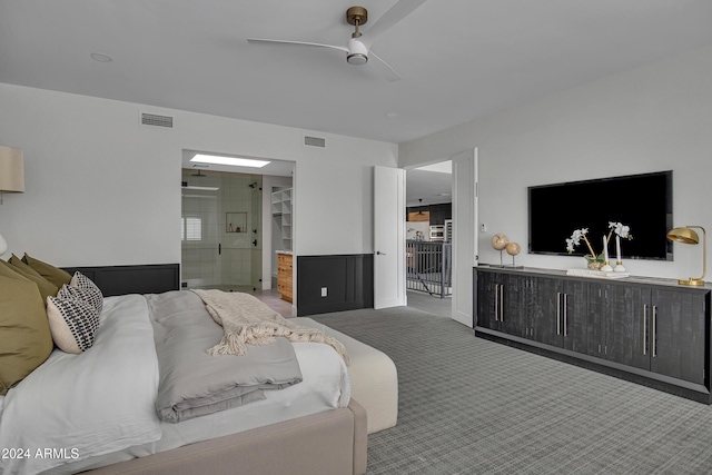 3800 E Lincoln Dr Unit 42, Phoenix, AZ 85018 - bedroom featuring carpet, a ceiling fan, and ensuite bathroom