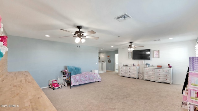 view of carpeted bedroom