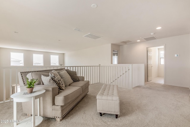 view of carpeted living room