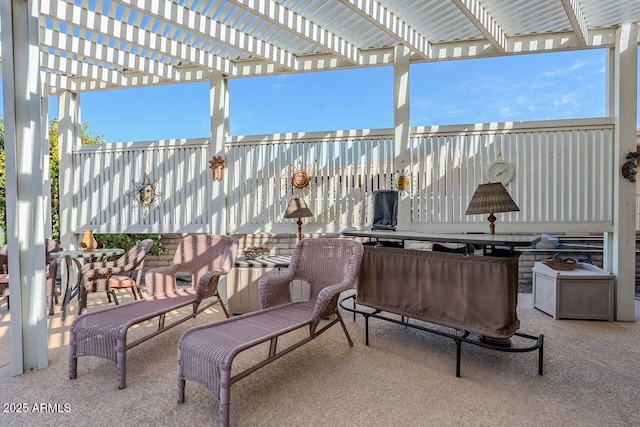 view of patio / terrace with a pergola