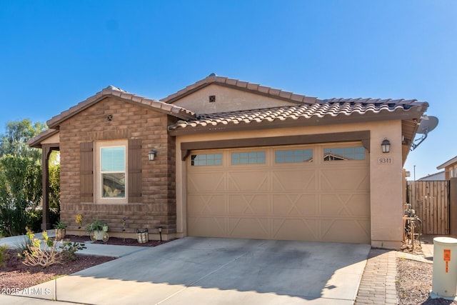 view of front of house featuring a garage