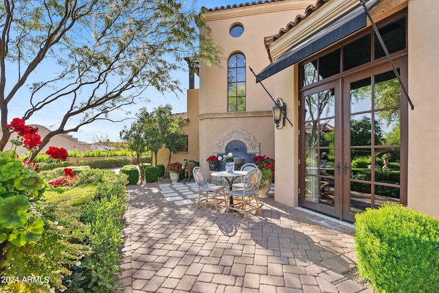 view of patio / terrace with french doors