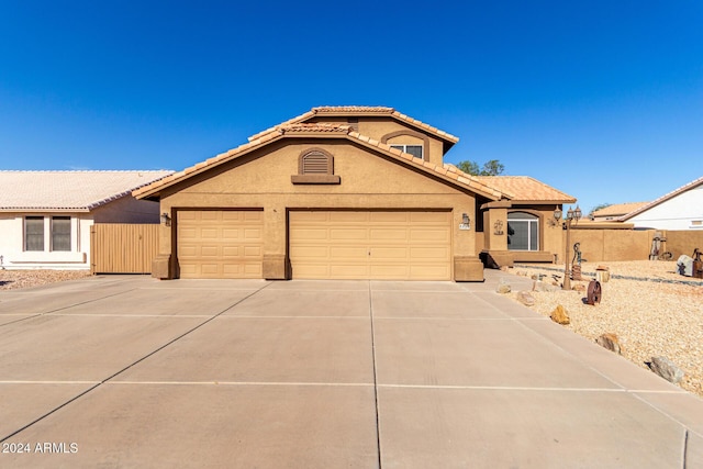 view of front of house featuring a garage