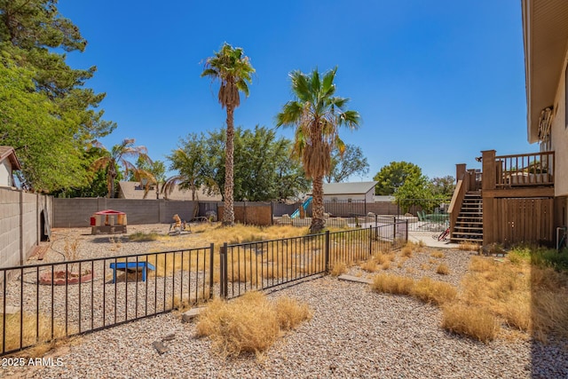 7259 E Glencove St, Mesa, AZ 85207 - fenced backyard featuring a playground