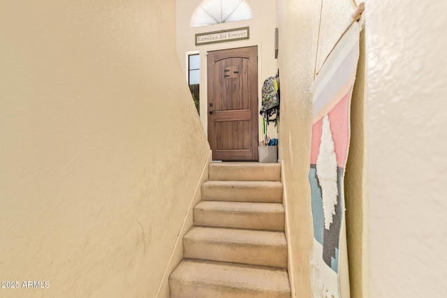 7259 E Glencove St, Mesa, AZ 85207 - stairway featuring a textured wall