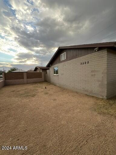 view of side of property