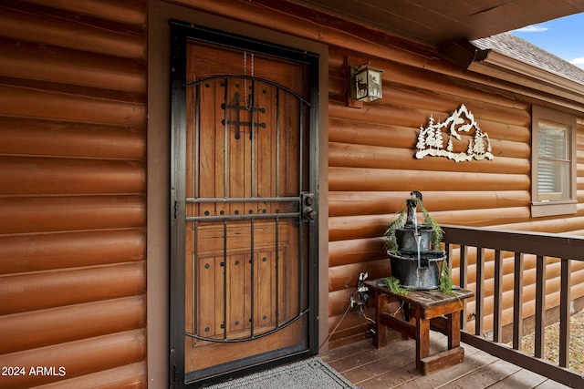 view of doorway to property