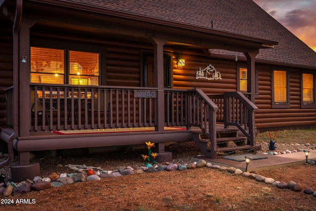 exterior space featuring a porch