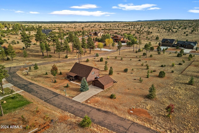 aerial view with a rural view