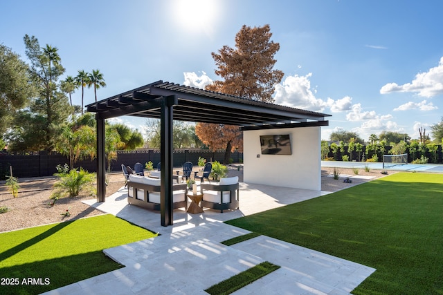 8001 E Voltaire Ave, Scottsdale, AZ 85260 - view of patio / terrace with a pergola