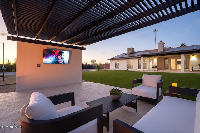 8001 E Voltaire Ave, Scottsdale, AZ 85260 - view of patio / terrace with an outdoor hangout area and french doors