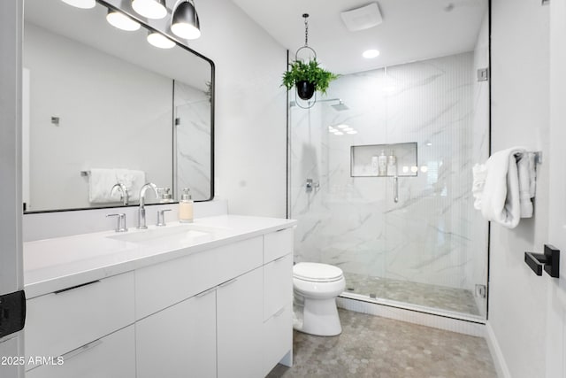 8001 E Voltaire Ave, Scottsdale, AZ 85260 - bathroom with a marble finish shower and vanity
