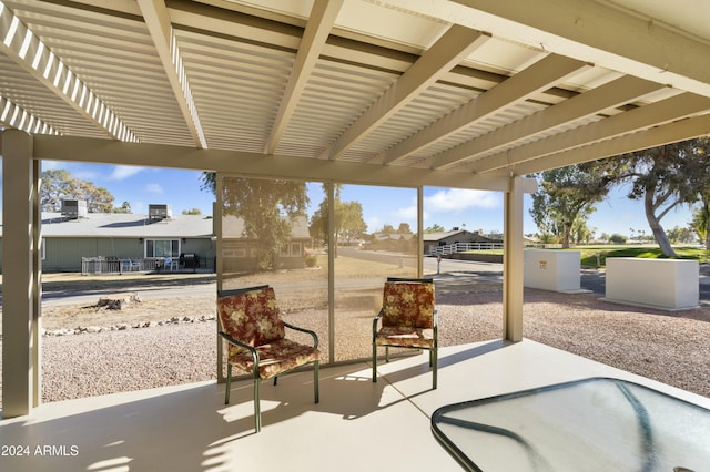 view of patio with a pergola