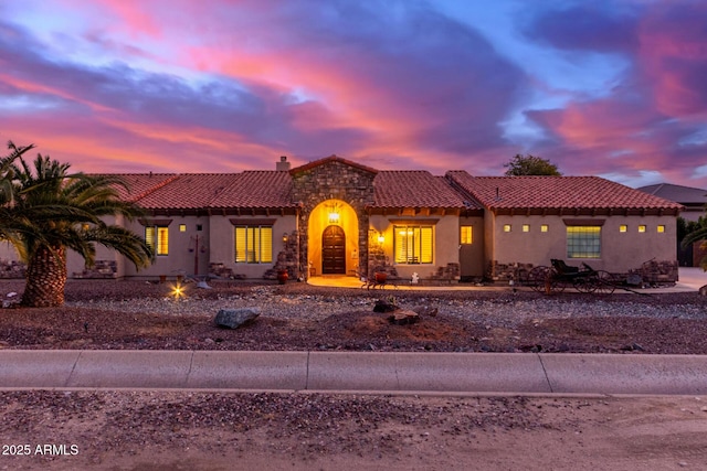 view of mediterranean / spanish house