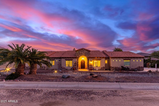 view of mediterranean / spanish house