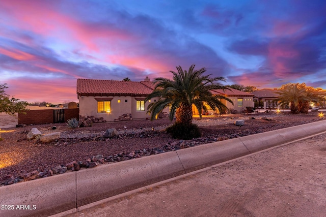 view of mediterranean / spanish house