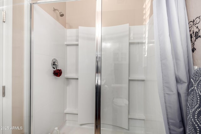 bathroom with walk in shower