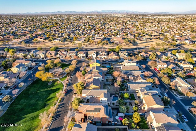 aerial view featuring a mountain view