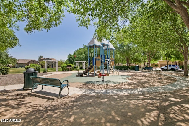 view of jungle gym