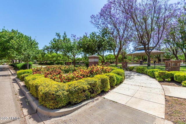 view of property's community featuring a gazebo