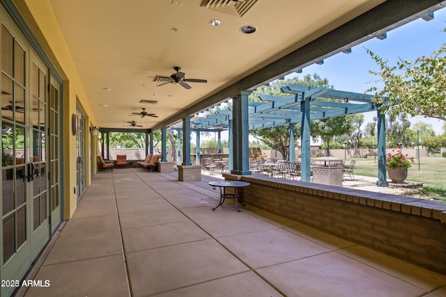 view of patio / terrace with a pergola