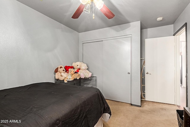 3418 W Maldonado Rd, Phoenix, AZ 85041 - carpeted bedroom with a closet and a ceiling fan