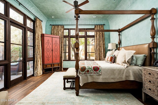 bedroom featuring wood finished floors