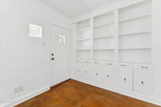 1238 E Cambridge Ave, Phoenix, AZ 85006 - entryway featuring finished concrete flooring and ornamental molding