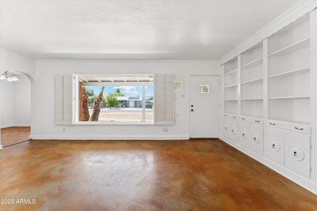 1238 E Cambridge Ave, Phoenix, AZ 85006 - foyer entrance with concrete flooring and arched walkways