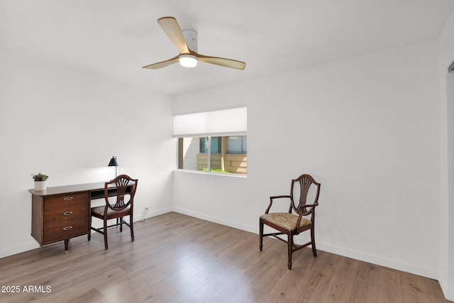 4600 N 68th St Unit 370, Scottsdale, AZ 85251 - office space with wood finished floors, ceiling fan, and baseboards