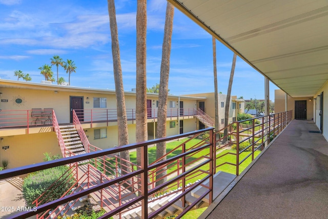4600 N 68th St Unit 370, Scottsdale, AZ 85251 - balcony featuring stairs and a residential view