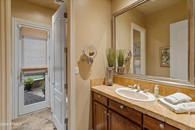 bathroom featuring vanity