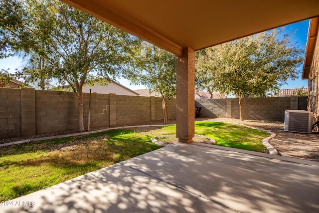 view of patio / terrace featuring central air condition unit