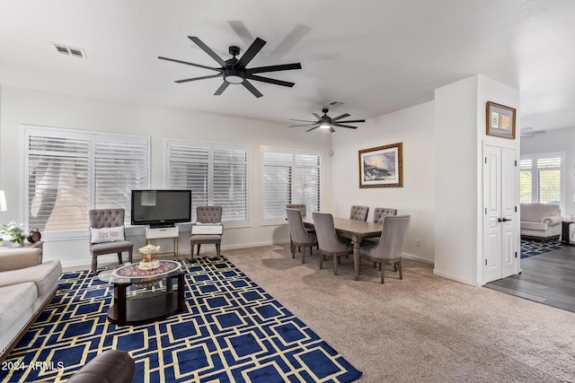 view of carpeted living room