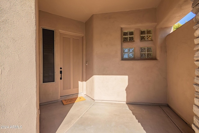 view of doorway to property