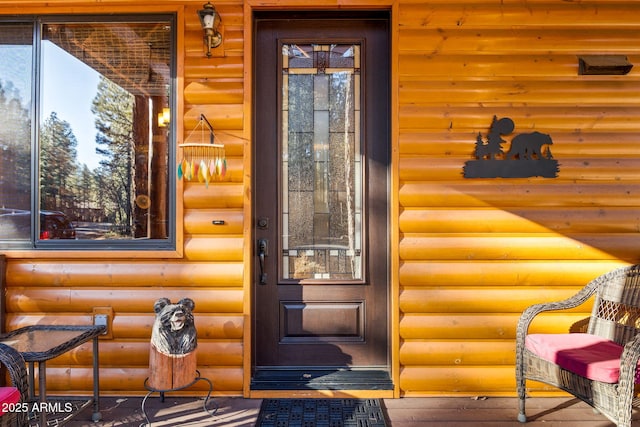 view of doorway to property