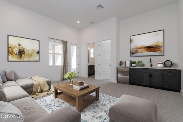 view of carpeted living room