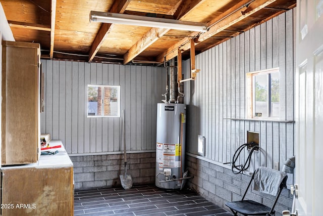 utilities featuring gas water heater