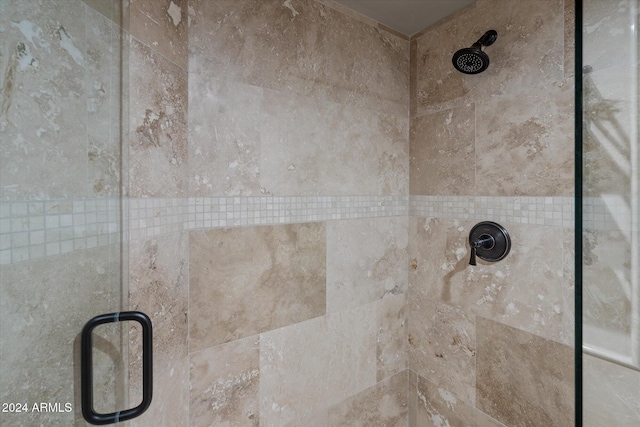 interior details featuring walk in shower