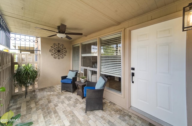 8141 N Central Ave Unit 9, Phoenix, AZ 85020 - view of patio / terrace with ceiling fan