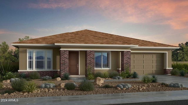 view of front of house featuring a garage