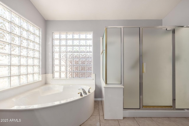 2230 E Whitten St, Chandler, AZ 85225 - bathroom with a shower stall, a bath, and tile patterned flooring