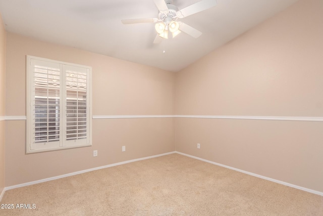 2230 E Whitten St, Chandler, AZ 85225 - carpeted empty room featuring vaulted ceiling and ceiling fan